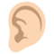 Ear - Light emoji on Emojione